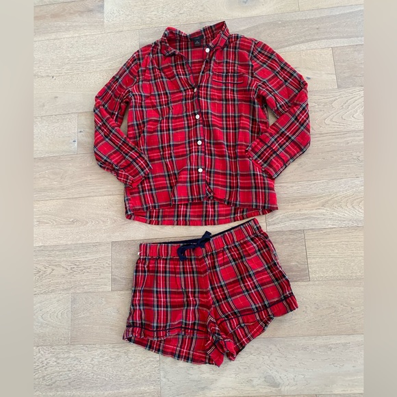 J. Crew Other - J. Crew Pajama Set Red Plaid Sparkle Small